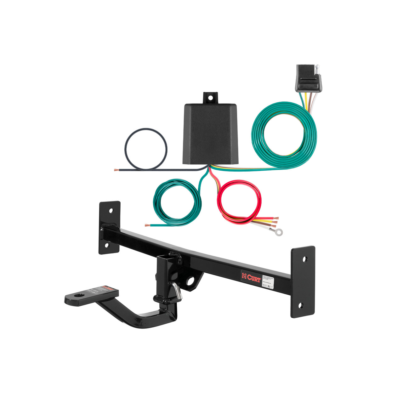 90 - 97 Mazda Miata Curt 1-1/4", Class 1 Trailer Tow Hitch + 4-flat Wiring Kit 11746