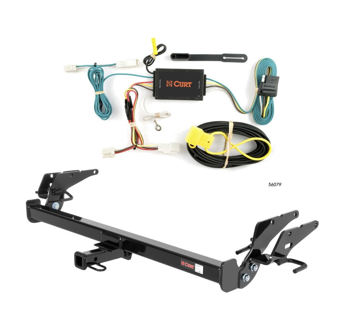 2011 - 2012 Toyota Avalon Dual exhaust Curt 1-1/4", Class 1 Trailer Tow Hitch + 4-flat Wiring Kit 11427