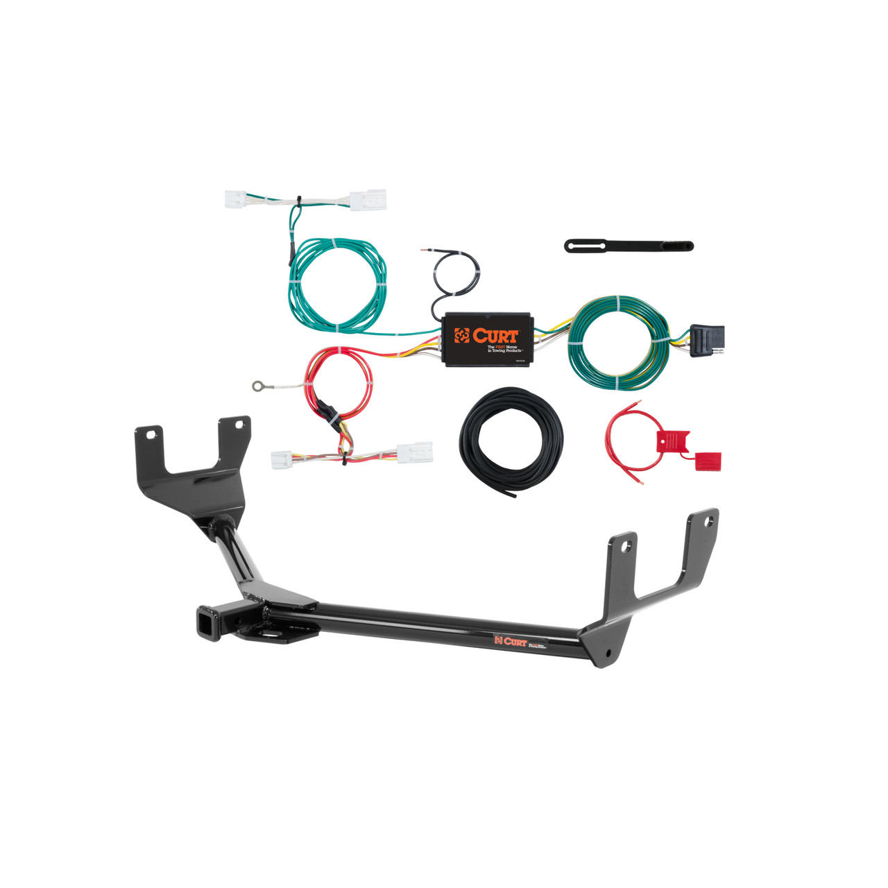15 - 16 Lexus NX300h Curt 1-1/4", Class 2 Trailer Tow Hitch + 4-flat Wiring Kit 12143