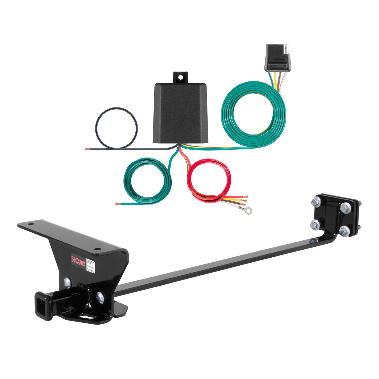 10 - 16 Mercedes-Benz E350 Sedan Curt 1-1/4", Class 1 Trailer Tow Hitch + 4-flat Wiring Kit 11001