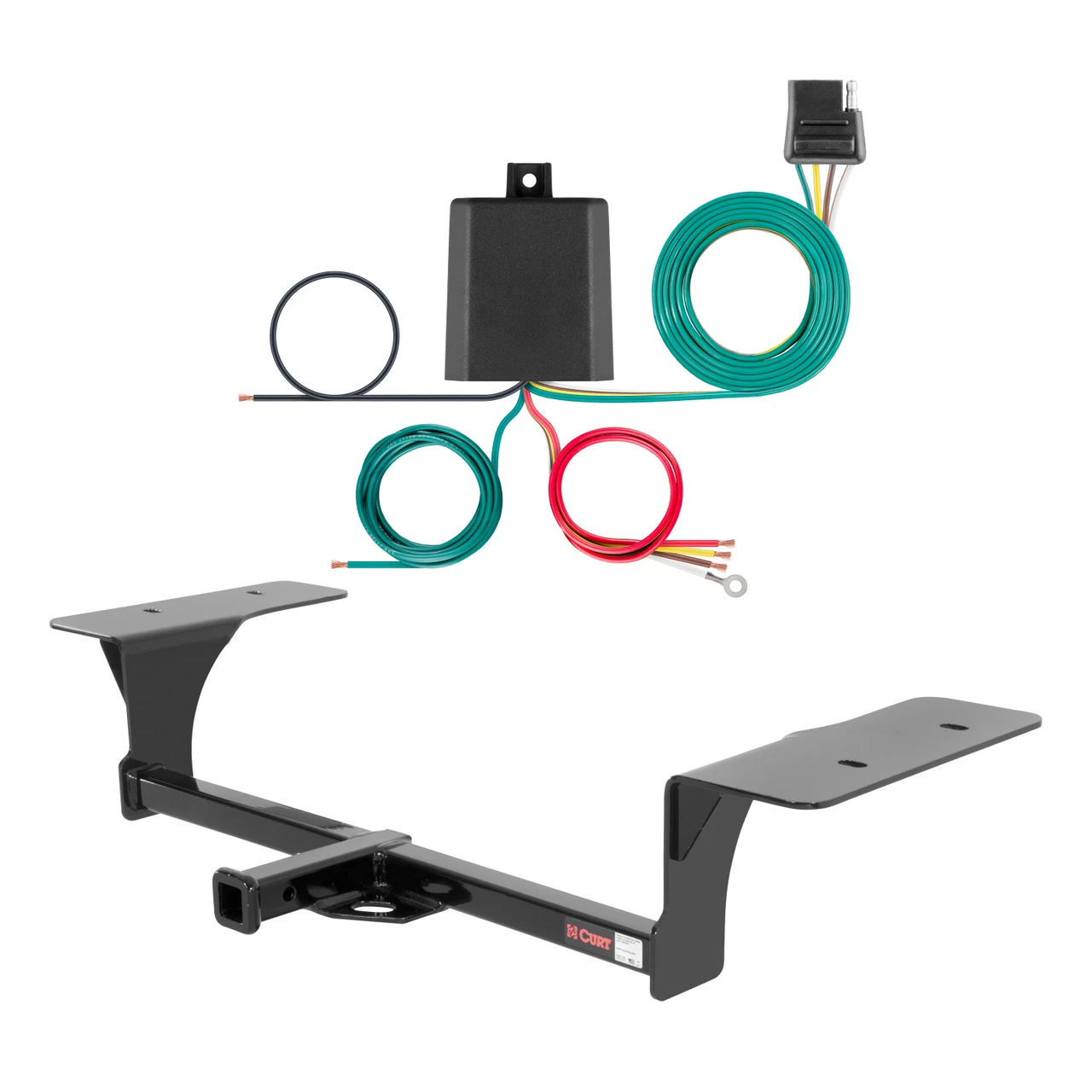 09 - 14 Nissan Maxima Sedan Curt 1-1/4", Class 1 Trailer Tow Hitch + 4-flat Wiring Kit 11352