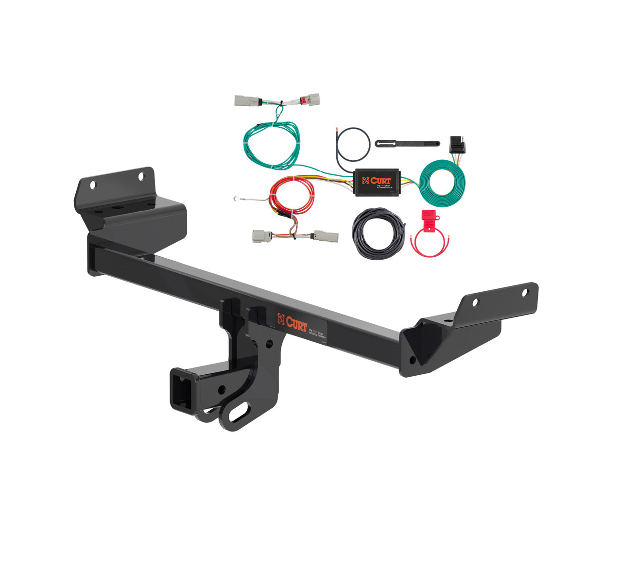 16 - 18 Lincoln MKX Curt 2", Class 3 Trailer Tow Hitch + 4-flat Wiring Kit 13452
