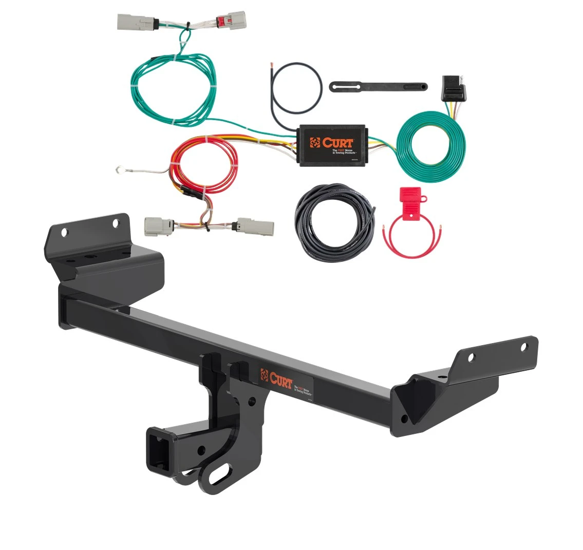 2016 - 2018 Lincoln MKX Curt 2", Class 3 Trailer Tow Hitch + 4-flat Wiring Kit 13452