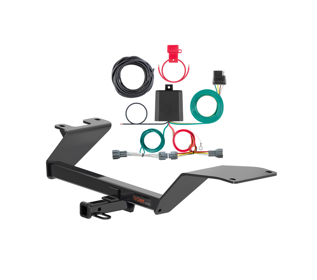 18 - 24 Nissan Kicks Curt 1-1/4", Class 1 Trailer Tow Hitch + 4-flat Wiring Kit 11563