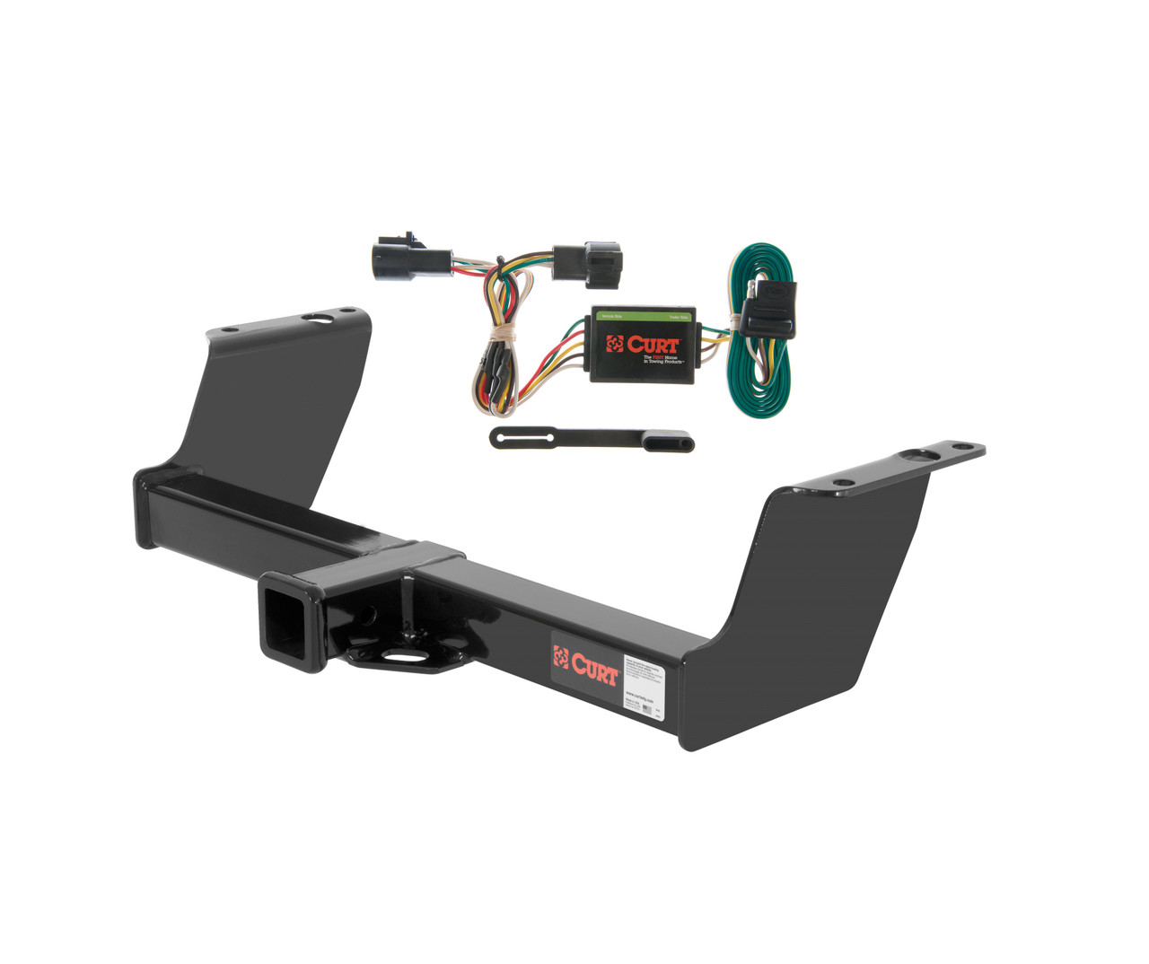 94 - 08 Mazda B4000 00 - 05 models are no drill Curt 2", Class 3 Trailer Tow Hitch + 4-flat Wiring Kit 13019