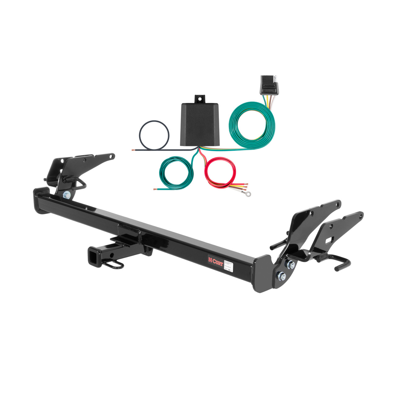 05 - 10 Toyota Avalon Dual exhaust Curt 1-1/4", Class 1 Trailer Tow Hitch + 4-flat Wiring Kit 11427