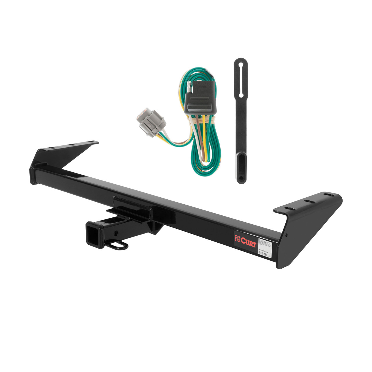 09 - 12 Suzuki Equator Curt 2", Class 3 Trailer Tow Hitch + 4-flat Wiring Kit 13241