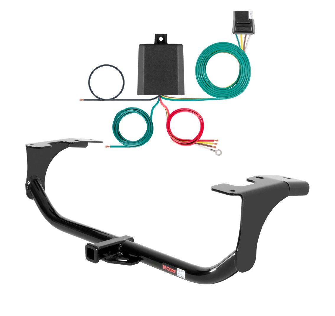 2008 - 2015 Smart Fortwo Excluding Brabus Curt 1-1/4", Class 1 Trailer Tow Hitch + 4-flat Wiring Kit 11020