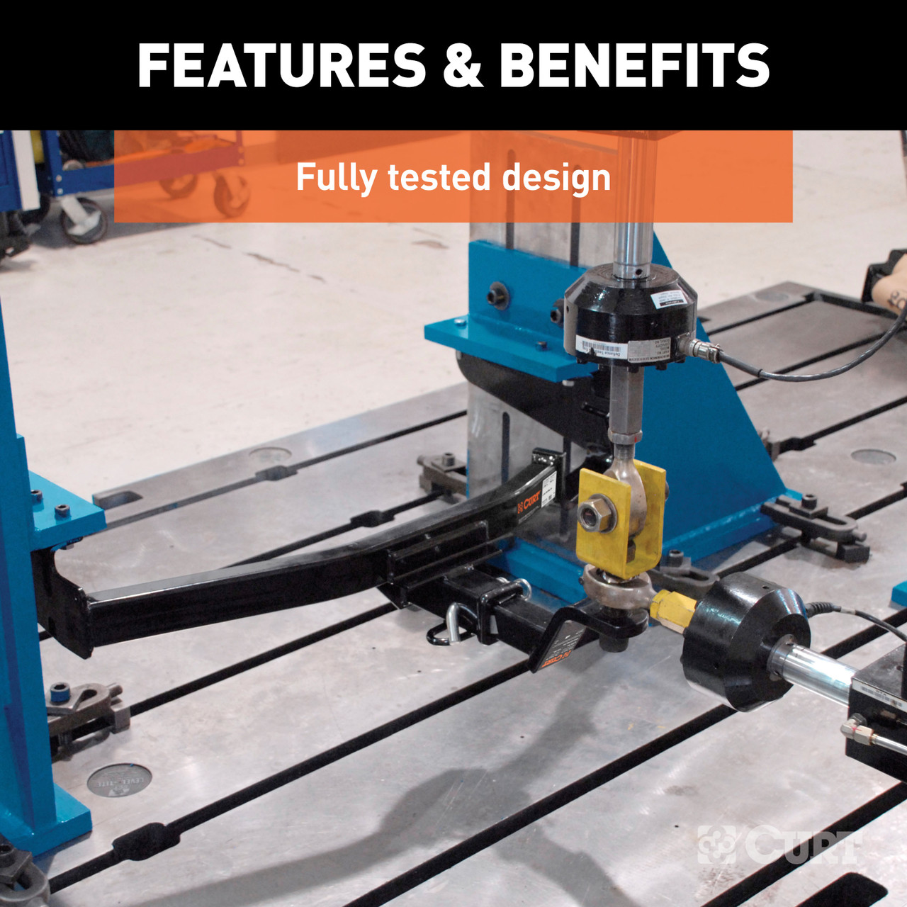 11 - 15 Ram 3500 8' bed, excluding factory receiver Curt 2-1/2", Class 5 Trailer Tow Hitch + 4-flat Wiring Kit 15704