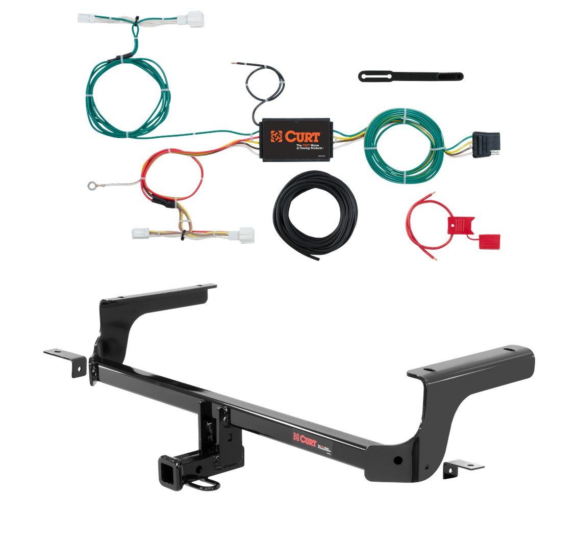 2016 - 2022 Mazda MX-5 Miata Curt 1-1/4", Class 1 Trailer Tow Hitch + 4-flat Wiring Kit 11435