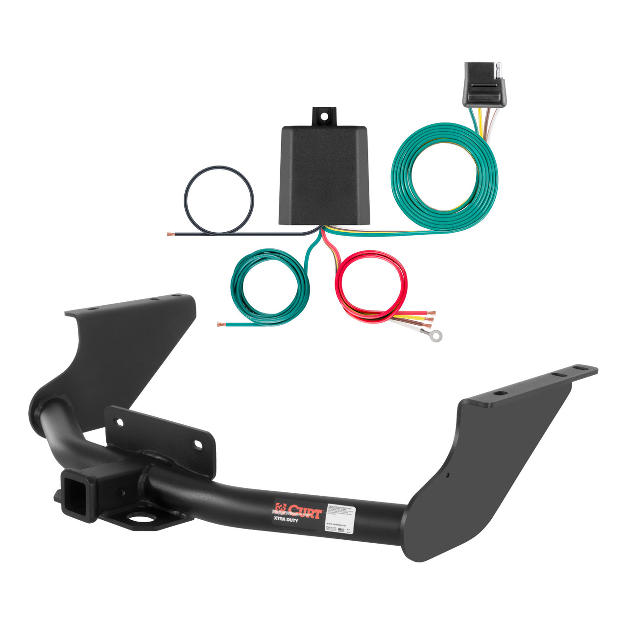 19 - 24 Ram 1500 Classic Excluding factory receiver Curt 2", Class 5 Trailer Tow Hitch + 4-flat Wiring Kit 15572