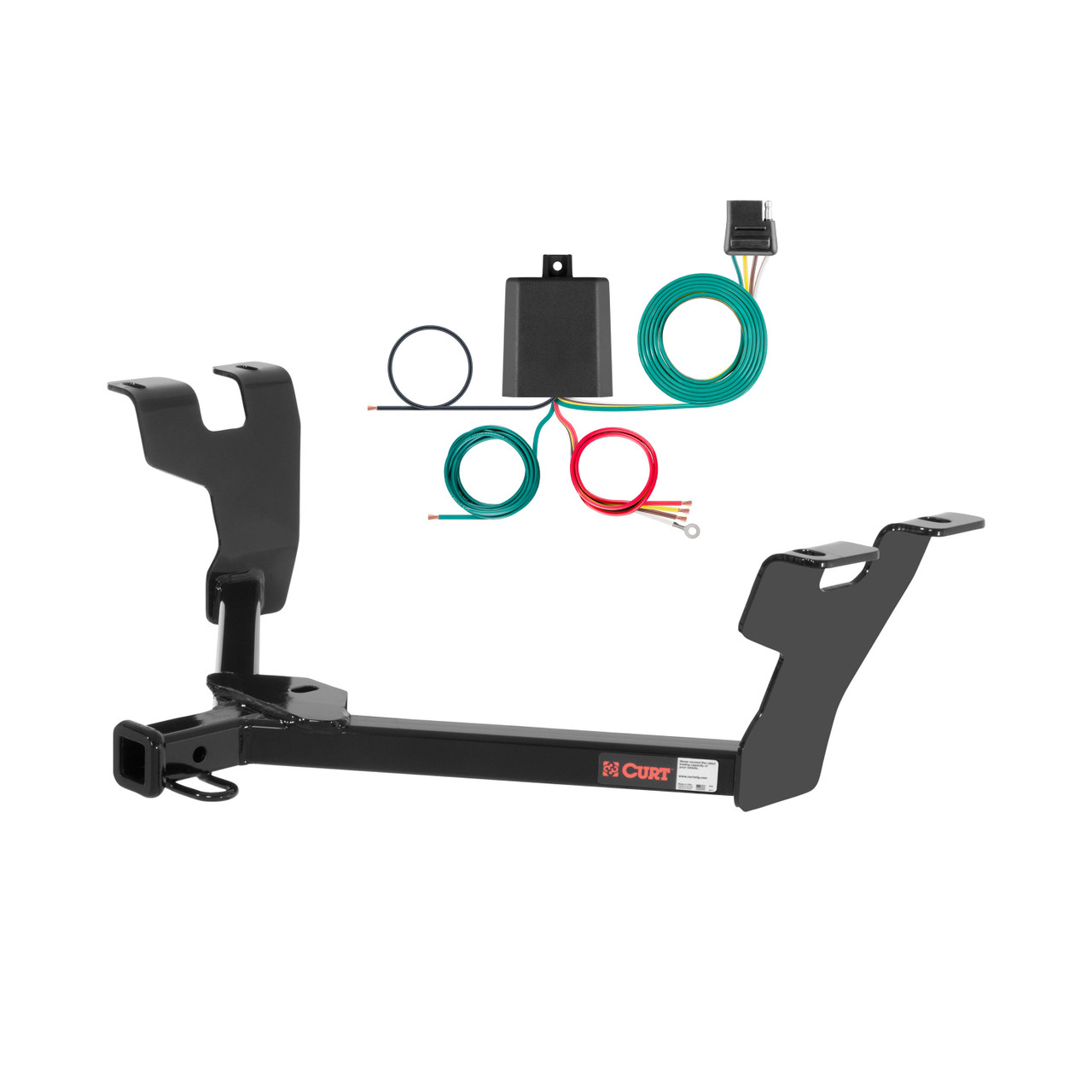 05 - 07 Subaru Outback Sedan Curt 1-1/4", Class 2 Trailer Tow Hitch + 4-flat Wiring Kit 12284