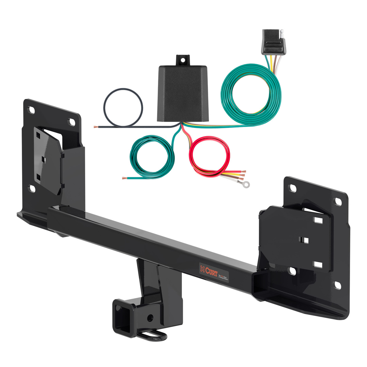 17 - 23 Tesla 3 Curt 2", Class 3 Trailer Tow Hitch + 4-flat Wiring Kit 13449