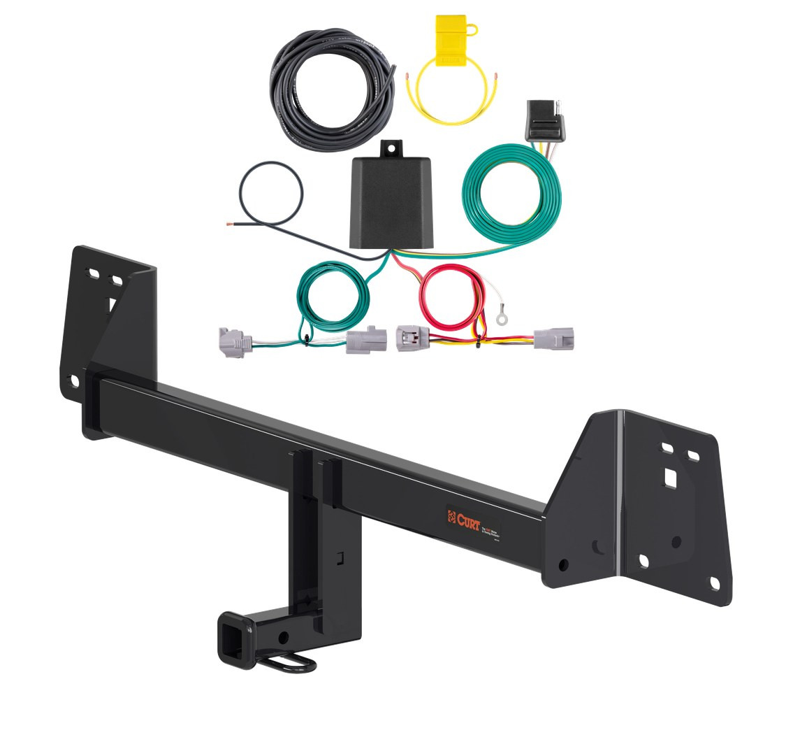 2018 - 2022 Toyota C-HR Curt 1-1/4", Class 1 Trailer Tow Hitch + 4-flat Wiring Kit 11490
