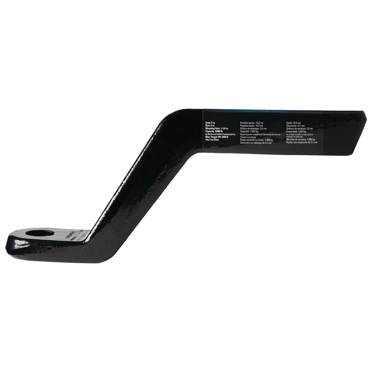 Draw-Tite Trailer Hitch Ball Mount, Fits 2 Inch Square Receiver, 6 Inch Drop, 5 Inch Rise, 16,000 lbss. Capacity, Black