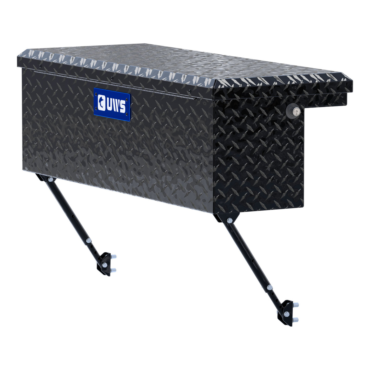 UWS Gloss Black Aluminum 36" Truck Side Tool Box with Low Profile, Space-Saving Legs EC30362-MK2
