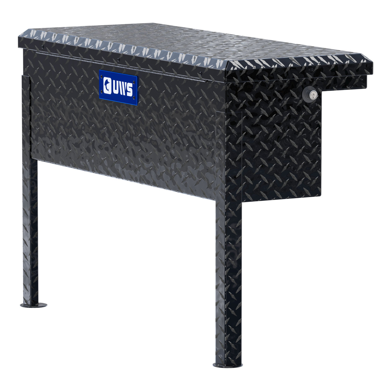 UWS Gloss Black Aluminum 36" Truck Side Tool Box, Low Profile TBSM-36-LP-BLK