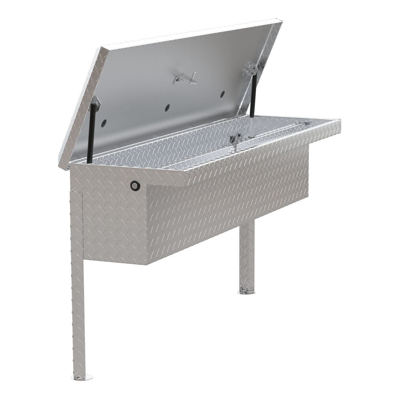 UWS Bright Aluminum 48" Truck Side Tool Box with Low Profile TBSM-48-LP