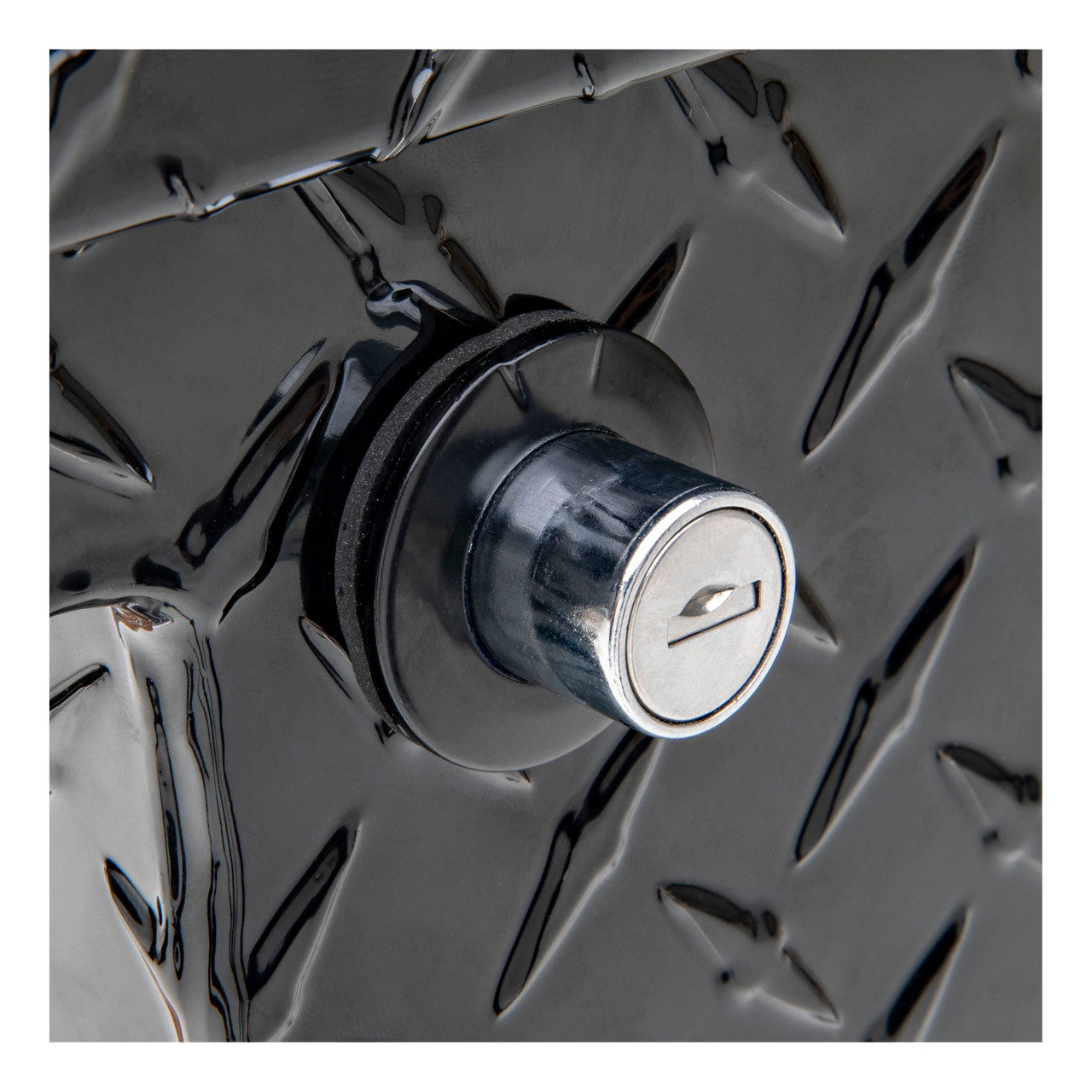 UWS Gloss Black Aluminum 48" Truck Side Tool Box, Low Profile TBSM-48-LP-BLK