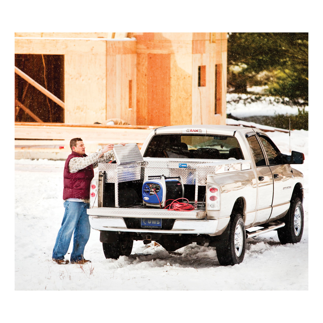 UWS Bright Aluminum 48" Truck Side Tool Box TBSM-48