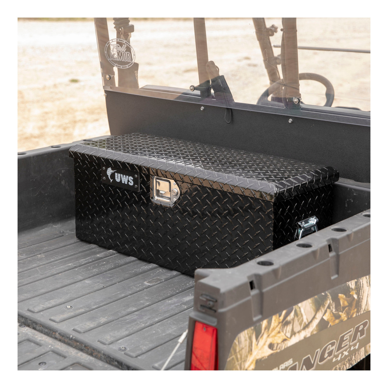 UWS Gloss Black Aluminum ATV Tool Box ATV-BLK