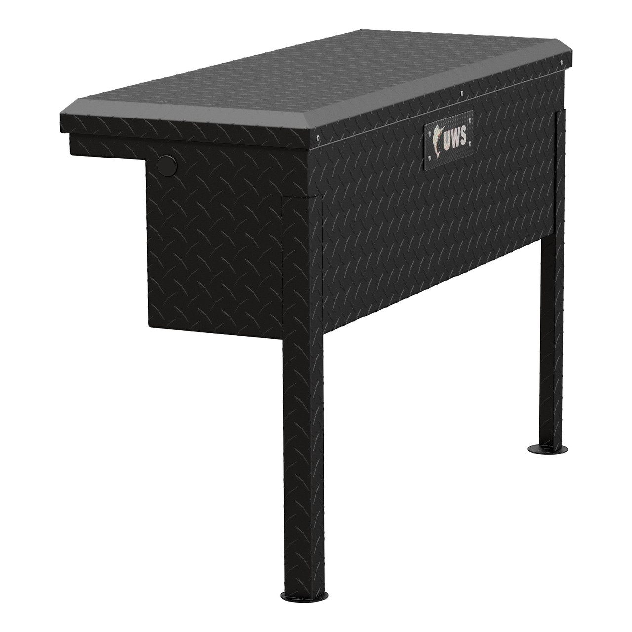 UWS Matte Black Aluminum 36" Truck Side Tool Box, Low Profile TBSM-36-LP-MB UWS Matte Black Aluminum 36" Truck Side Tool Box, Low Profile TBSM-36-LP-MB