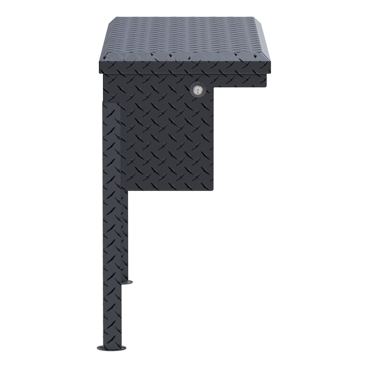 UWS Matte Black Aluminum 36" Truck Side Tool Box, Low Profile TBSM-36-LP-MB