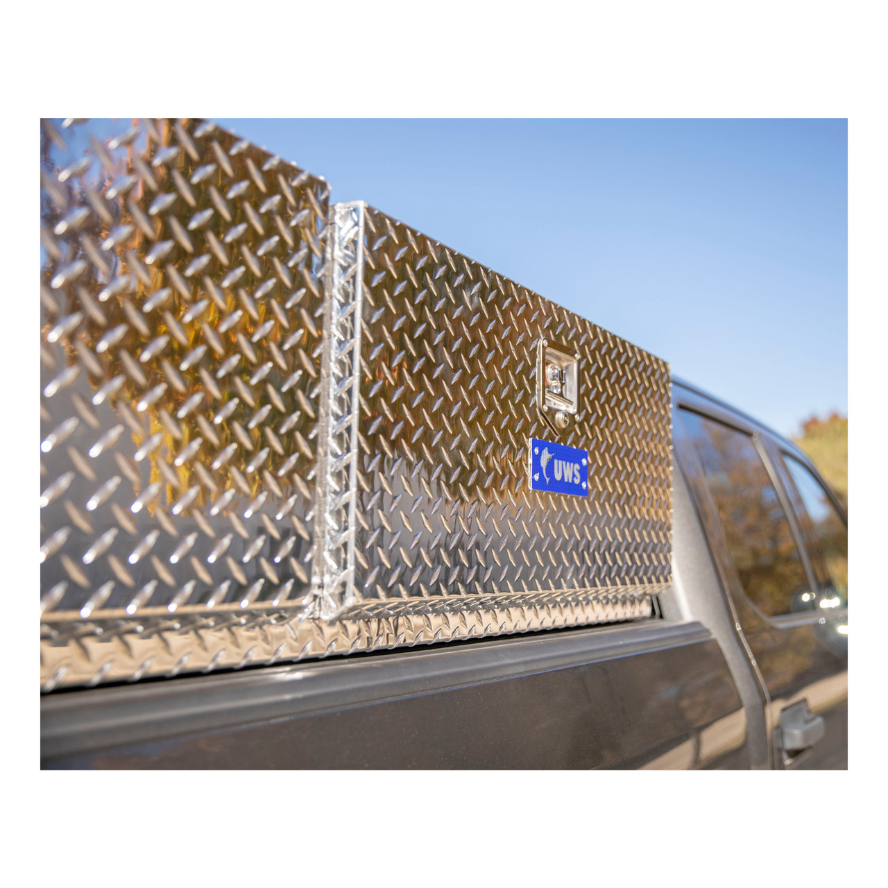 UWS Bright Aluminum 90" Double-Door Topside Truck Tool Box TBTS-90 UWS Bright Aluminum 90" Double-Door Topside Truck Tool Box TBTS-90