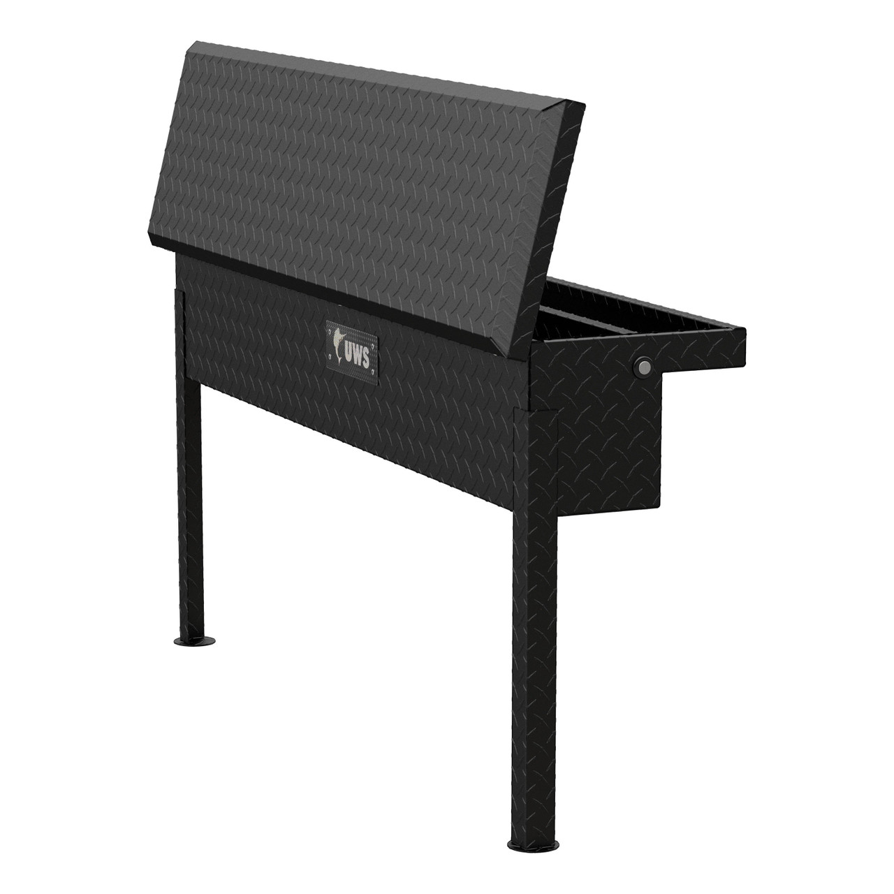 UWS Matte Black Aluminum 48" Truck Side Tool Box with Low Profile (Heavy Packaging) EC30203