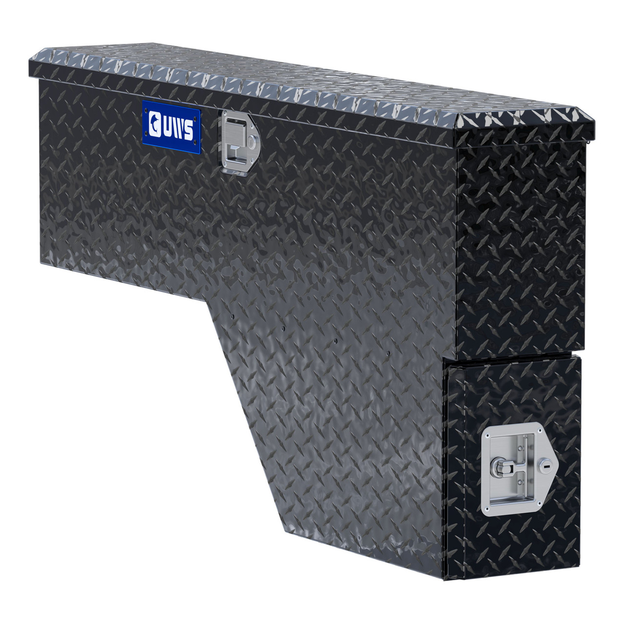 UWS Gloss Black Aluminum 48" Driver-Side Wheel Well Tool Box FW-48-DS-D-BLK