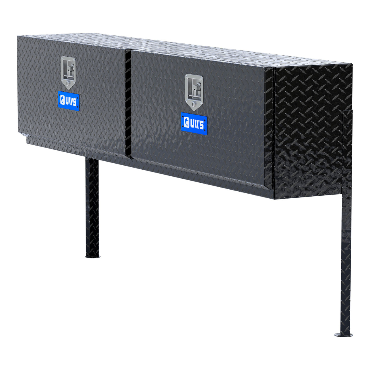 UWS Gloss Black Aluminum 72" Double-Door Topside Truck Tool Box (Heavy Packaging) EC40052
