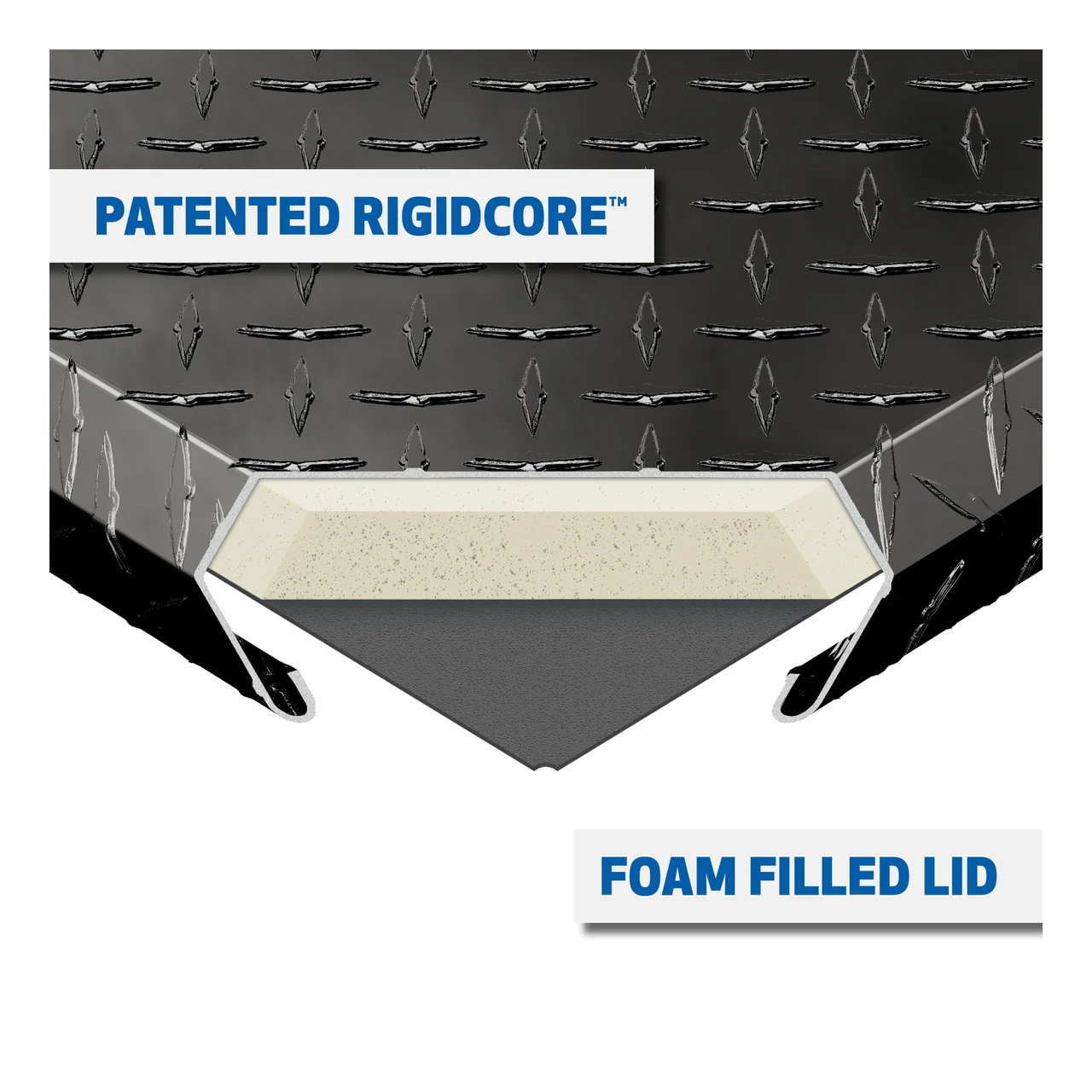 UWS Gloss Black Aluminum 60" Truck Side Tool Box TBSM-60-BLK