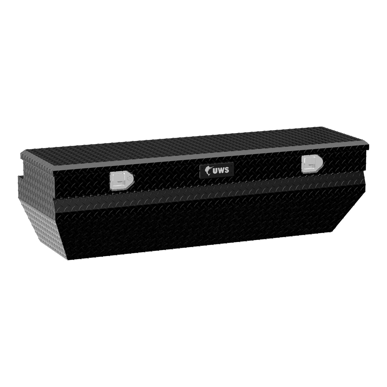 UWS Gloss Black Aluminum 62" Wedged Angled Utility Chest Box TBC-62-WN-BLK UWS Gloss Black Aluminum 62" Wedged Angled Utility Chest Box TBC-62-WN-BLK