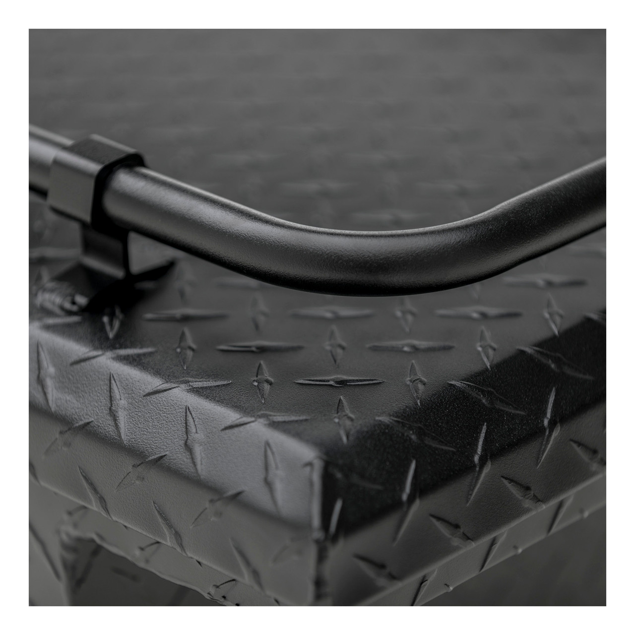 UWS Matte Black Aluminum 69" Secure Lock Crossover Truck Tool Box, Low Profile, Rail SL-69-LP-MB-R