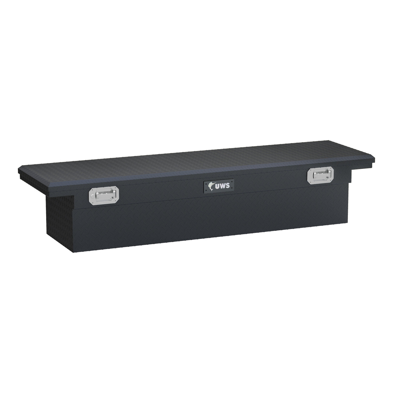 UWS Matte Black 72" Truck Tool Box, Low Profile, Pull Handles TBS-72-LP-PH-MB