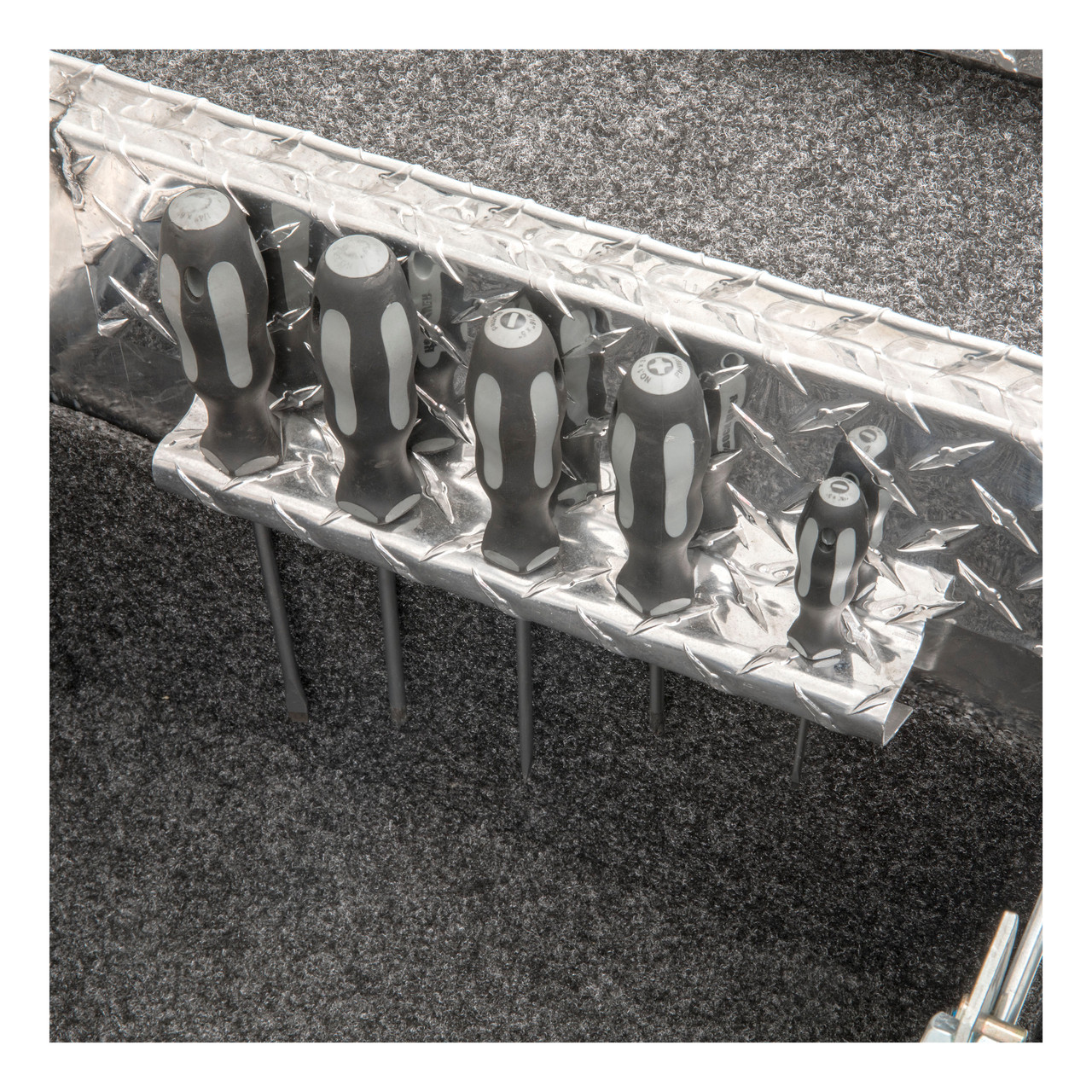 UWS Bright Aluminum 69" Secure Lock Crossover Truck Tool Box with Low Profile & Rail SL-69-LP-R