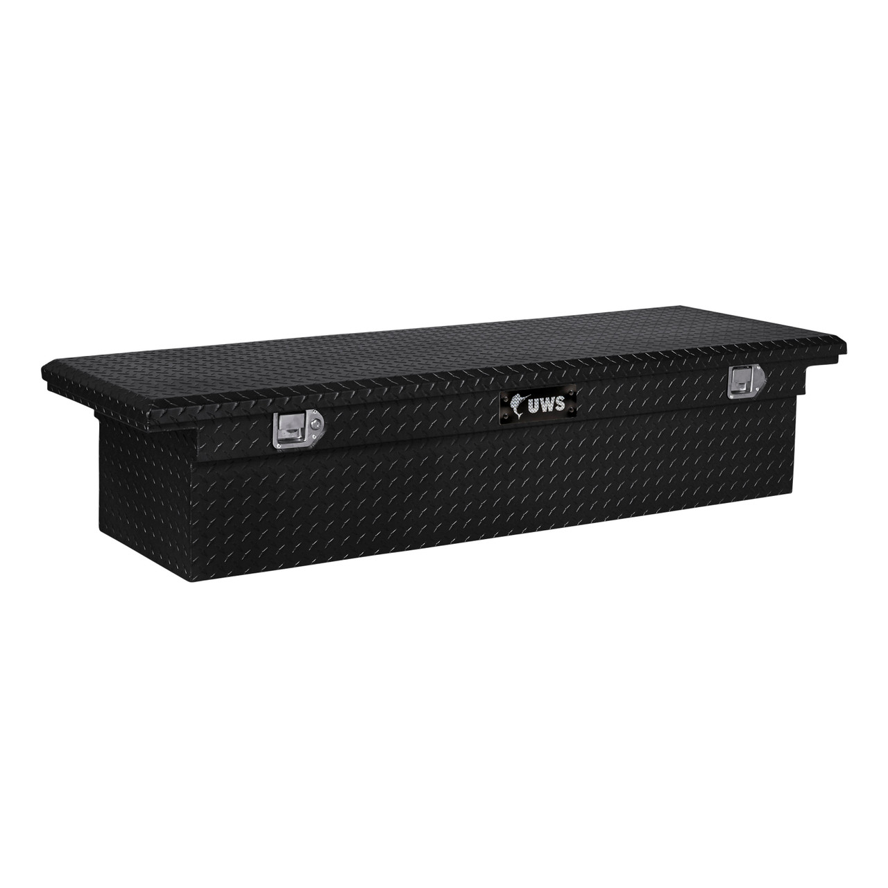 UWS Gloss Black Aluminum 63" Truck Tool Box with Low Profile TBS-63-LP-BLK