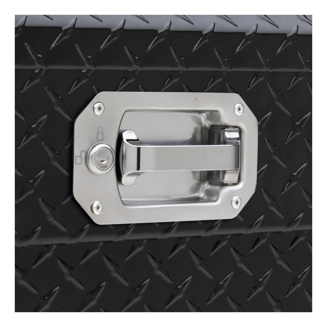 UWS Gloss Black 69" Truck Tool Box, Low Profile, Pull Handles TBS-69-LP-PH-B