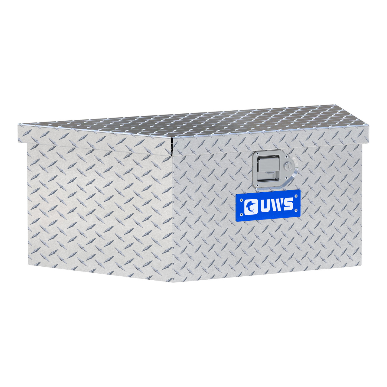 UWS Bright Aluminum 34" Trailer Tongue Box with Low Profile TBV-34-LP