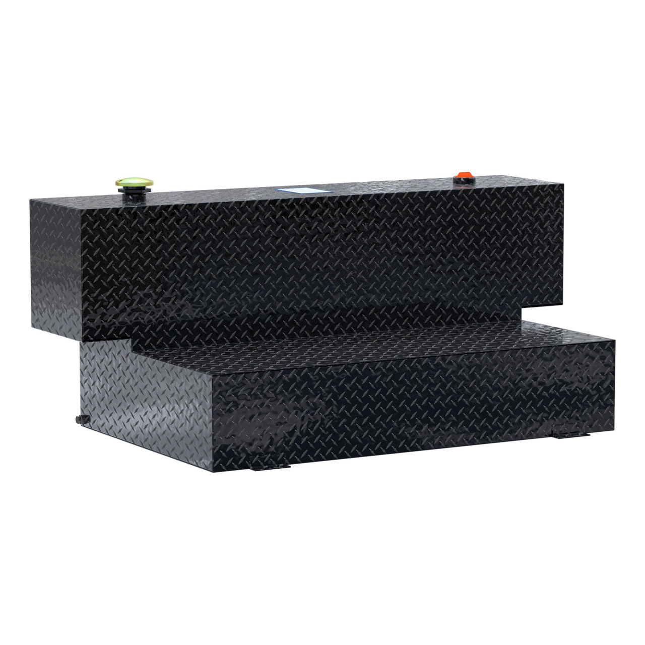 UWS Gloss Black Hammerhead-Style 100-Gallon Aluminum L-Shape Transfer Tank TT-100HH-B