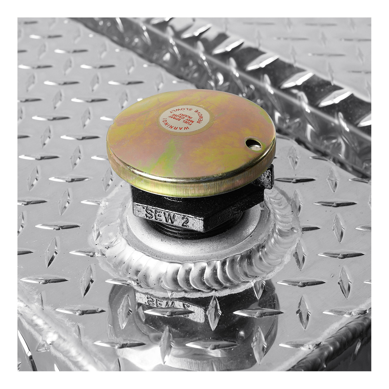 UWS 85-Gallon L-Shape Bright Aluminum Transfer Tank TT-85-L-T-P