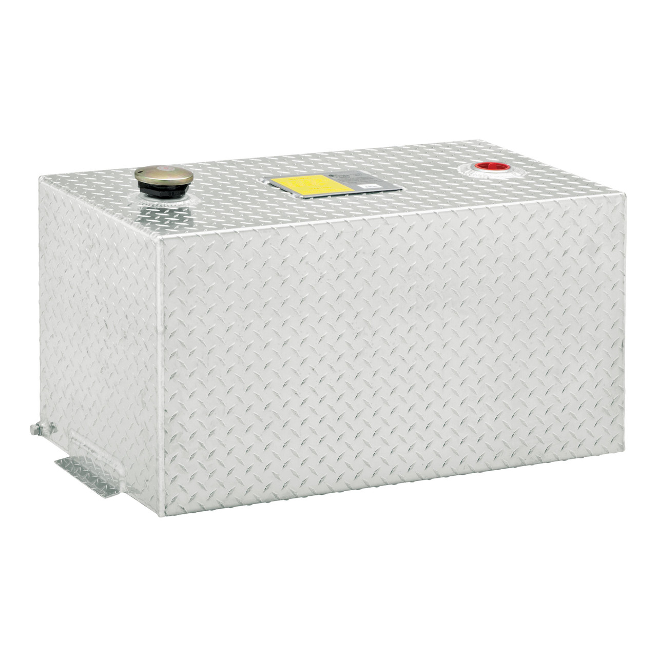 UWS 50-Gallon Rectangle Bright Aluminum Transfer Tank TT-50-R-T-P