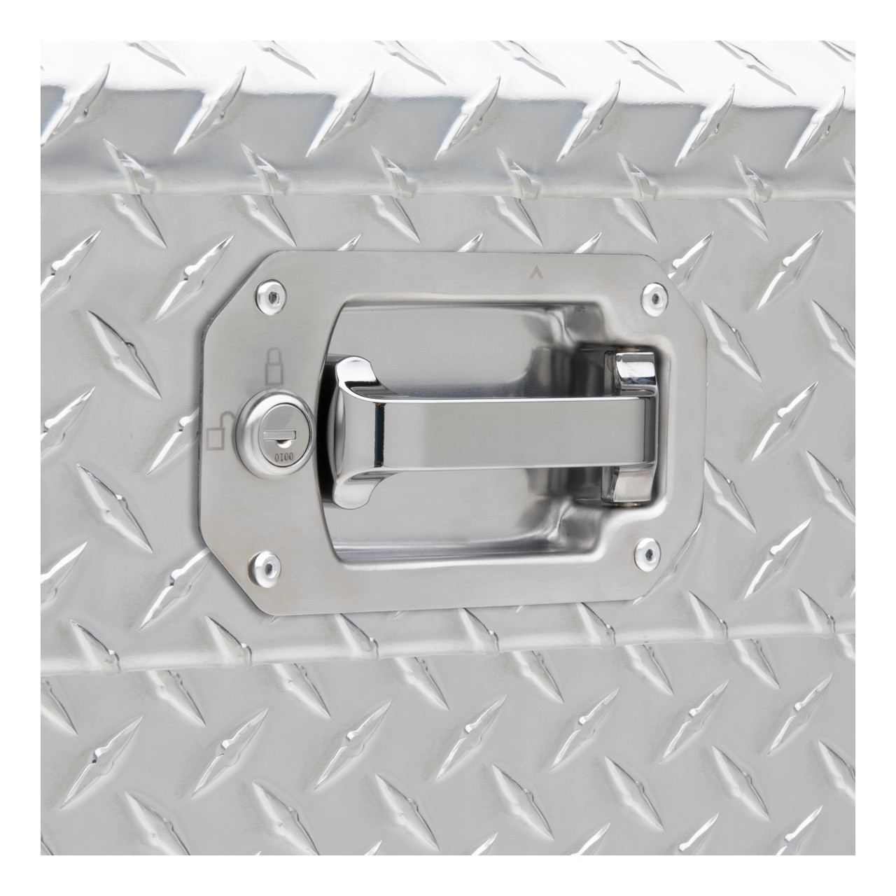 UWS Bright Aluminum 69" Crossover Truck Tool Box with Pull Handles (Heavy Packaging) EC10481