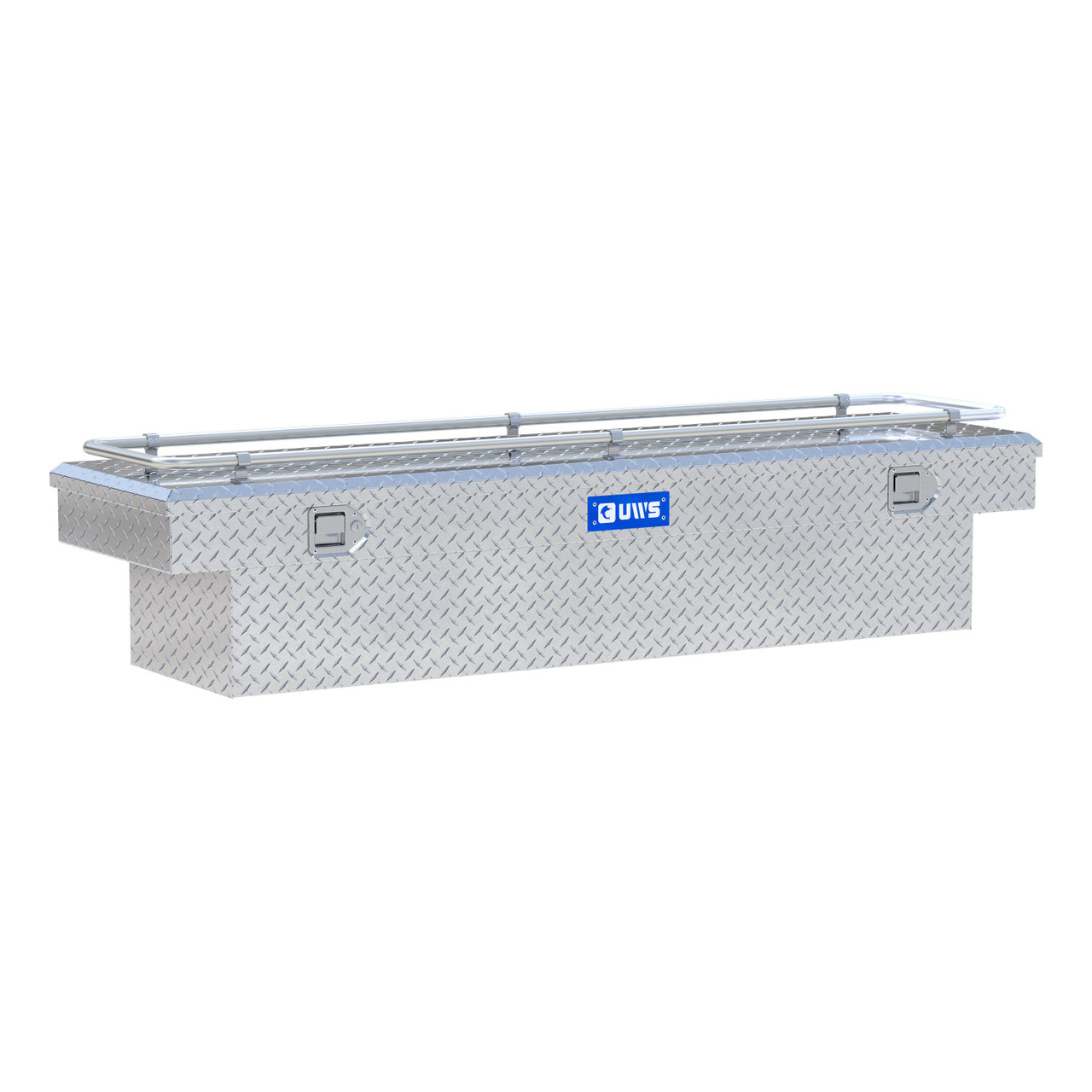 UWS Bright Aluminum 72" Crossover Truck Tool Box with Rail TBS-72-R