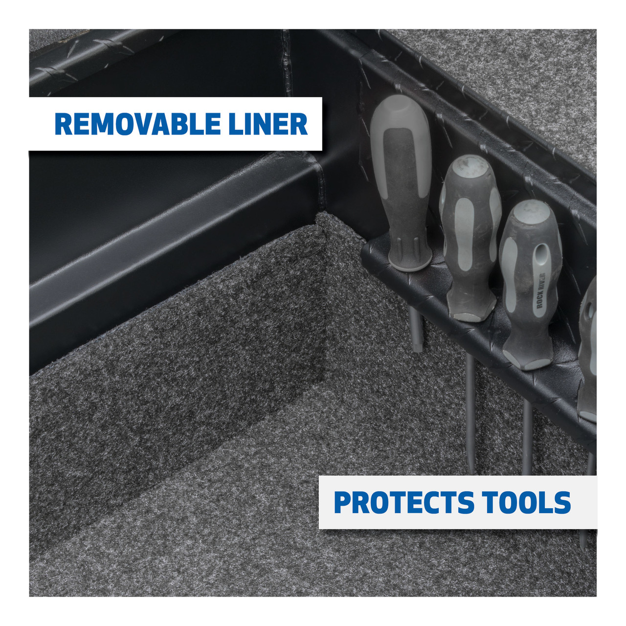 UWS EC50010 Truck Tool Box 72-Inch Matte Black Aluminum with Secure Lock, RigidCore Lid, Dual-Locking Handles