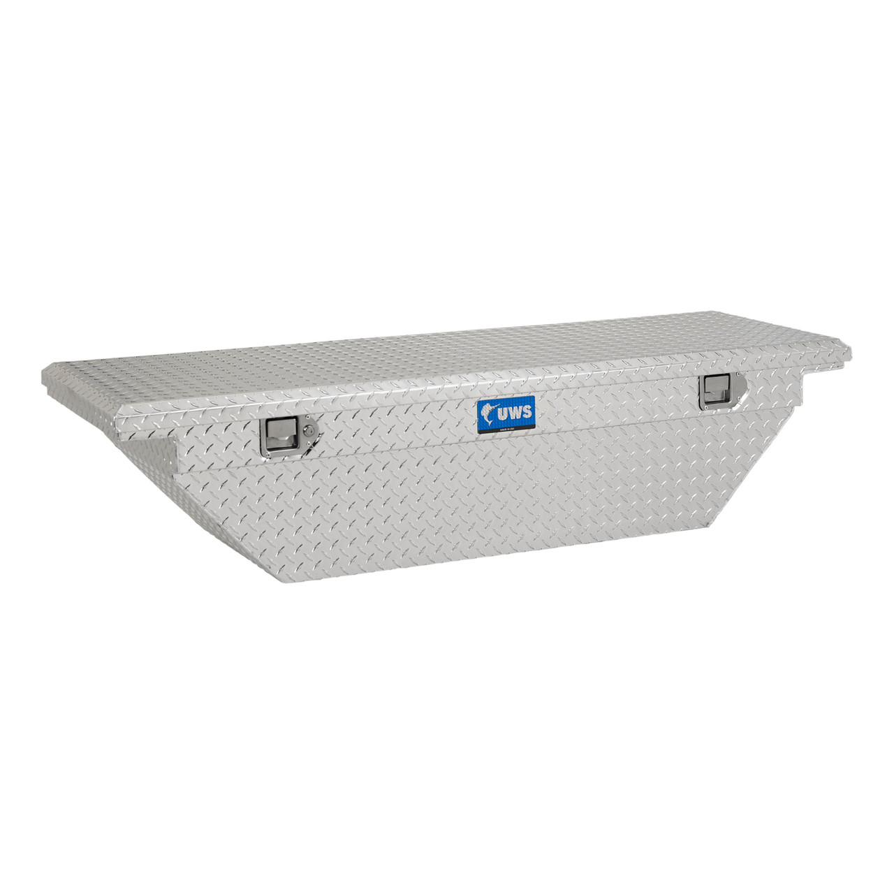 UWS Bright Aluminum 63" Angled Crossover Tool Box with Low Profile (Heavy Packaging) EC10291