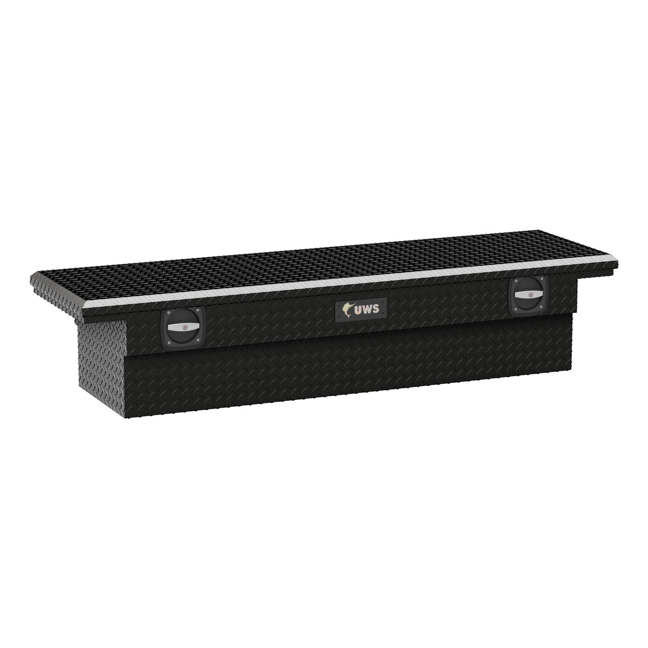 UWS Gloss Black 69" Secure Lock Truck Tool Box, Low Profile SL-69-LP-BLK