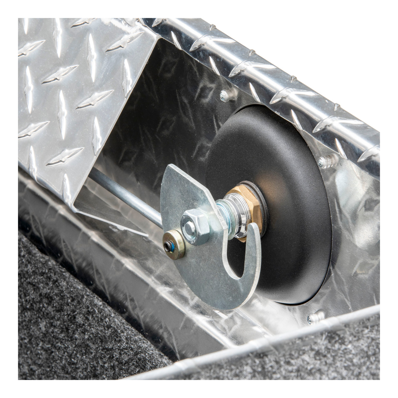 UWS Bright Aluminum 69" Deep Angled Secure Lock Truck Tool Box with Low Profile SLD-69-A-LP