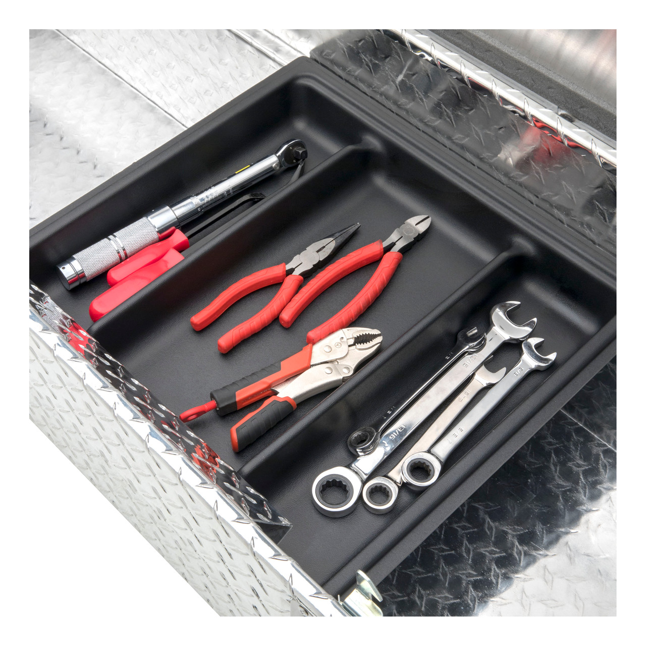 UWS Bright Aluminum 63" Angled Crossover Truck Tool Box (Heavy Packaging) EC10271