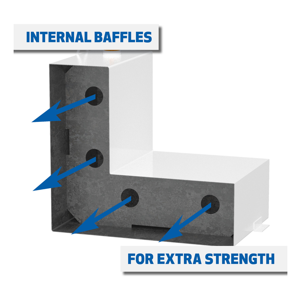 UWS White 75-Gallon L-Shape Steel Transfer Tank ST-75-L-W